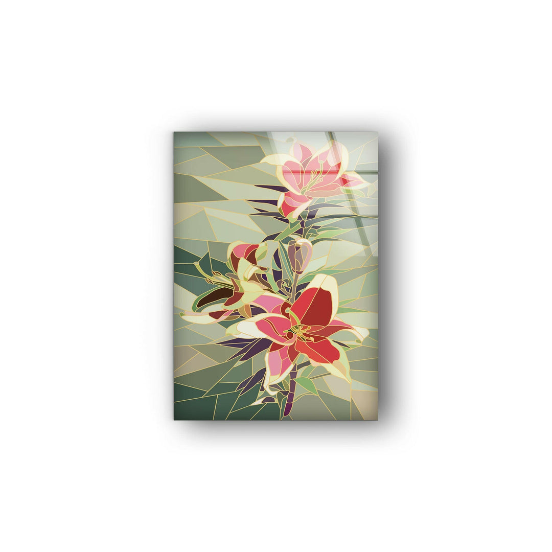 Lily Mosaic Glass Wall Art stained glass wall art, stained glass wall decor