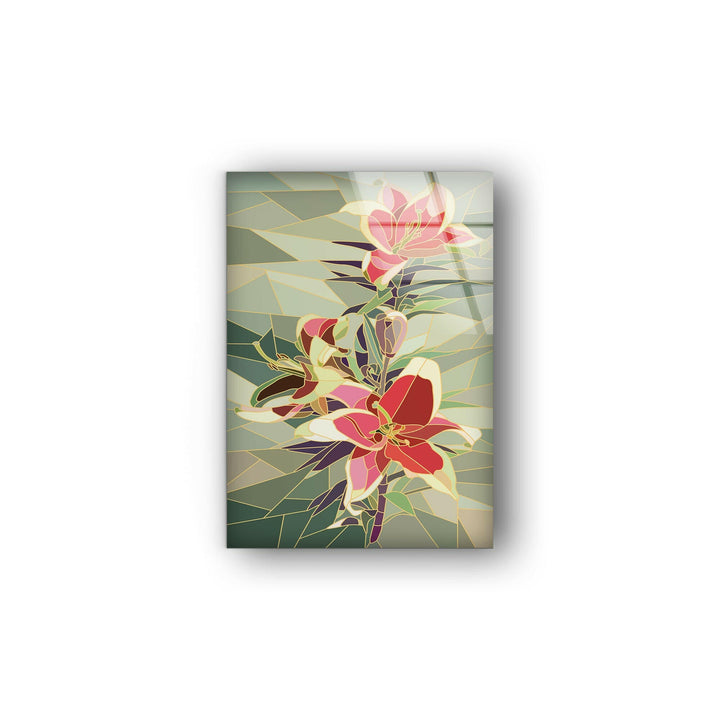 Lily Mosaic Glass Wall Art stained glass wall art, stained glass wall decor