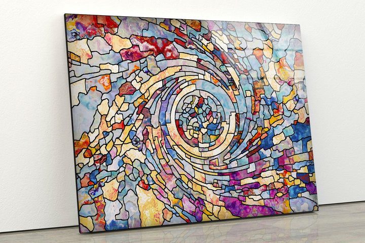 Stained Epoxy Floor Glass Wall Art print on glass, glass printed photos