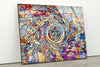 Pink and Blue Stained Tempered Glass Wall Art