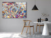 Pink and Blue Stained Tempered Glass Wall Art
