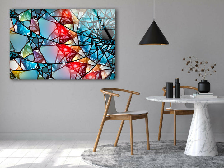 Colorful Mosaic Art Glass Wall Art glass image printing, glass prints from photos