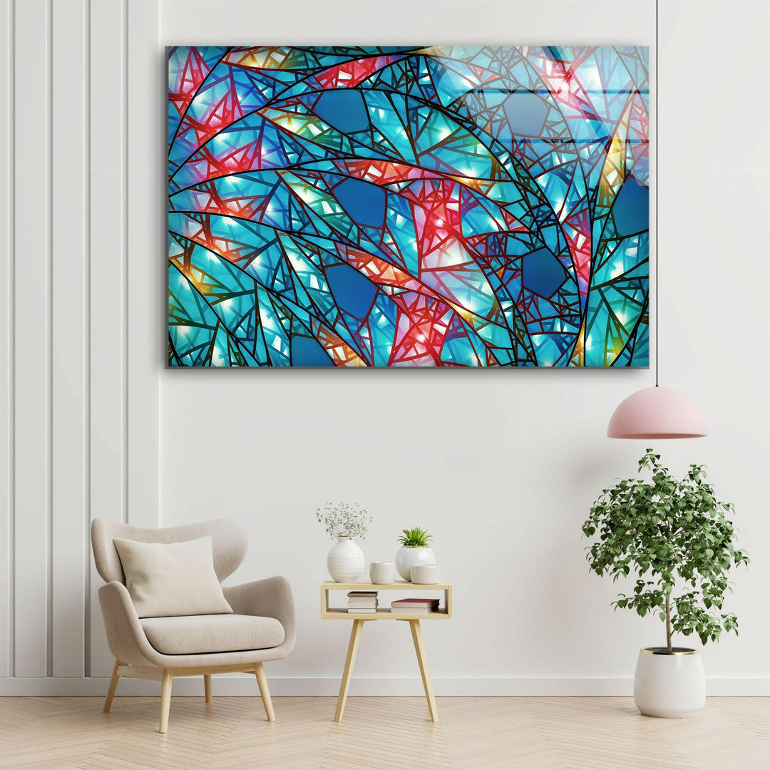 Blue Stained Abstract Glass Wall Art art glass wall art, glass wall art pictures