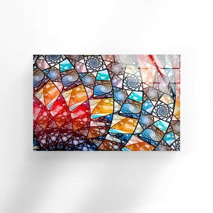 Colors with Fractal Art Glass Wall Art custom glass photo prints, large glass prints