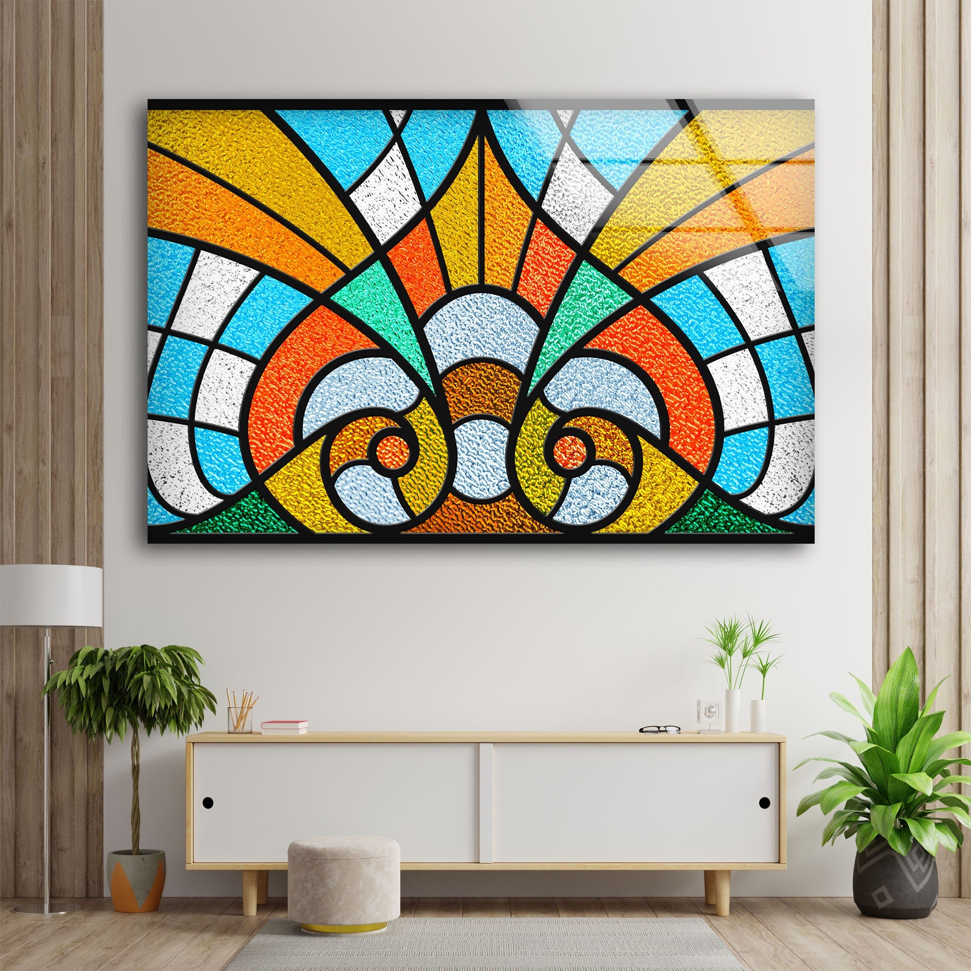 Stained Window Glass Tempered Glass Wall Art