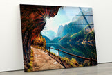 Sunny Autumn View Tempered Glass Wall Art