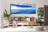 Vivid Color Sea View Tempered Glass Wall Art