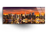 City View Sunset Tempered Glass Wall Art
