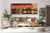 City View Sunset Tempered Glass Wall Art
