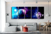 Panoramic Space Galaxy Tempered Glass Wall Art