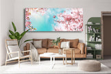 Panoramic Floral Tempered Glass Wall Art