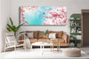 Panoramic Floral Tempered Glass Wall Art