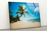Sea Beach Tempered Glass Wall Art