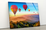 Hot Air Balloons Tempered Glass Wall Art