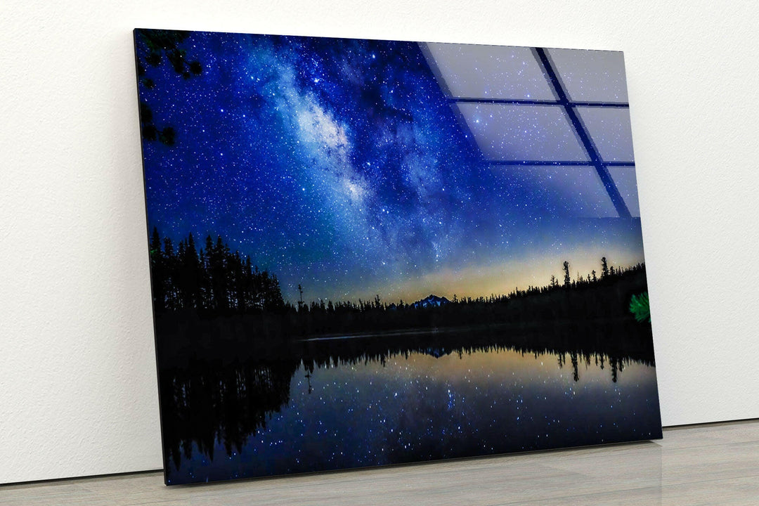Mesmerizing Milky Way Reflection – A Timeless Glass Artwork

