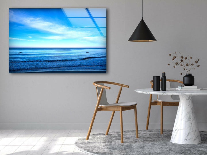 A vibrant ocean artwork capturing the beauty of the deep blue sea.
