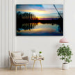Sunset At Forest Tempered Glass Wall Art