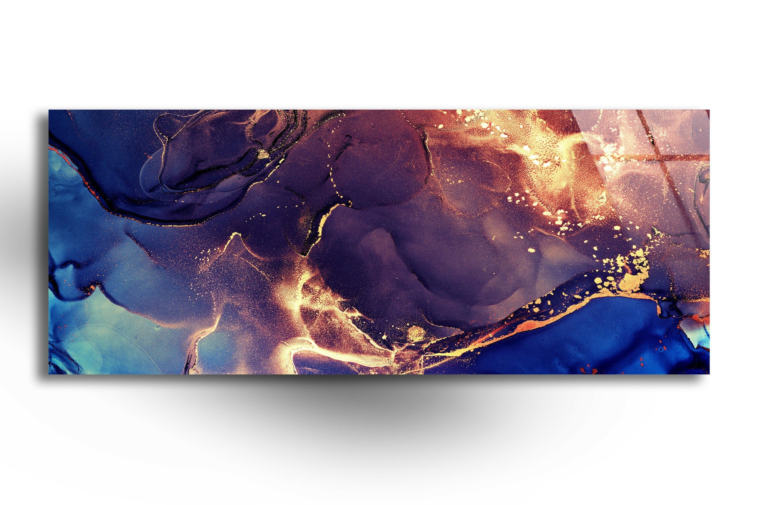 Abstract Marble Tempered Glass Wall Art