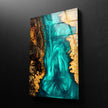 Blue Epoxy Art Tempered Glass Wall Art