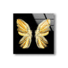 Golden Butterfly Tempered Glass Wall Art