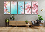 Panoramic Floral Tempered Glass Wall Art