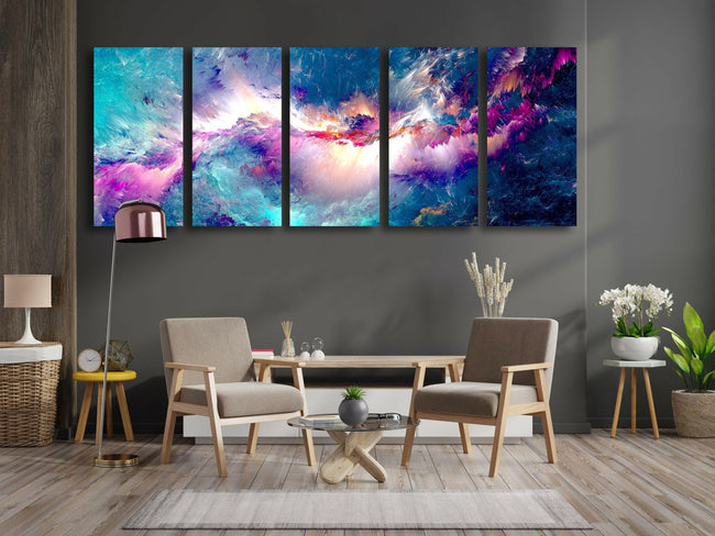Abstract Alcohol ink Tempered Glass Wall Art