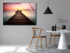 Sea Dock View Tempered Glass Wall Art