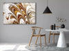 Golden Abstract Art Tempered Glass Wall Art