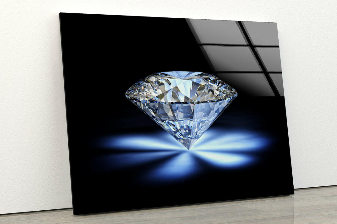 Shining Diamond Large Glass Artwork for Living Rooms