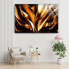 Golden Abstract Tempered Glass Wall Art