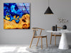 Epoxy Resin and Wood Tempered Glass Wall Art