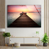 Sea Dock View Tempered Glass Wall Art