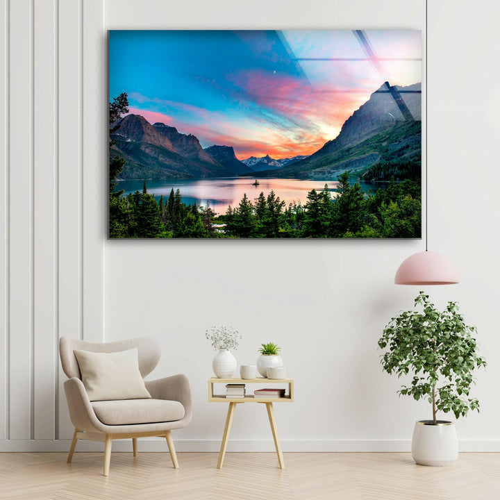 Elegant nature paintings for sale showcasing lush greenery, majestic mountains, and peaceful rivers

