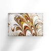 Golden Abstract Art Tempered Glass Wall Art