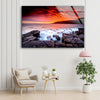Red Sky at Night Tempered Glass Wall Art