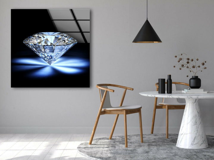 Shining Diamond Modern Glass Photo Prints for Walls