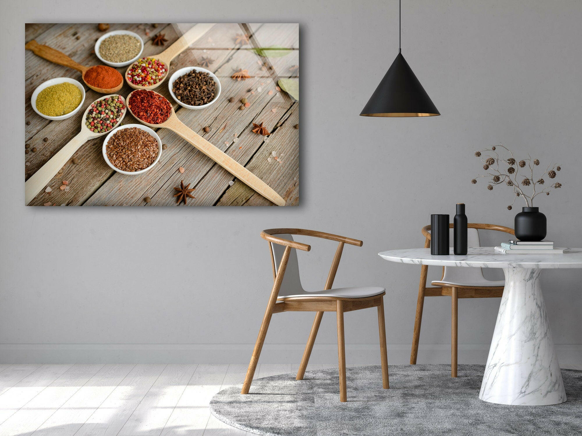 Mix Spices Tempered Glass Wall Art