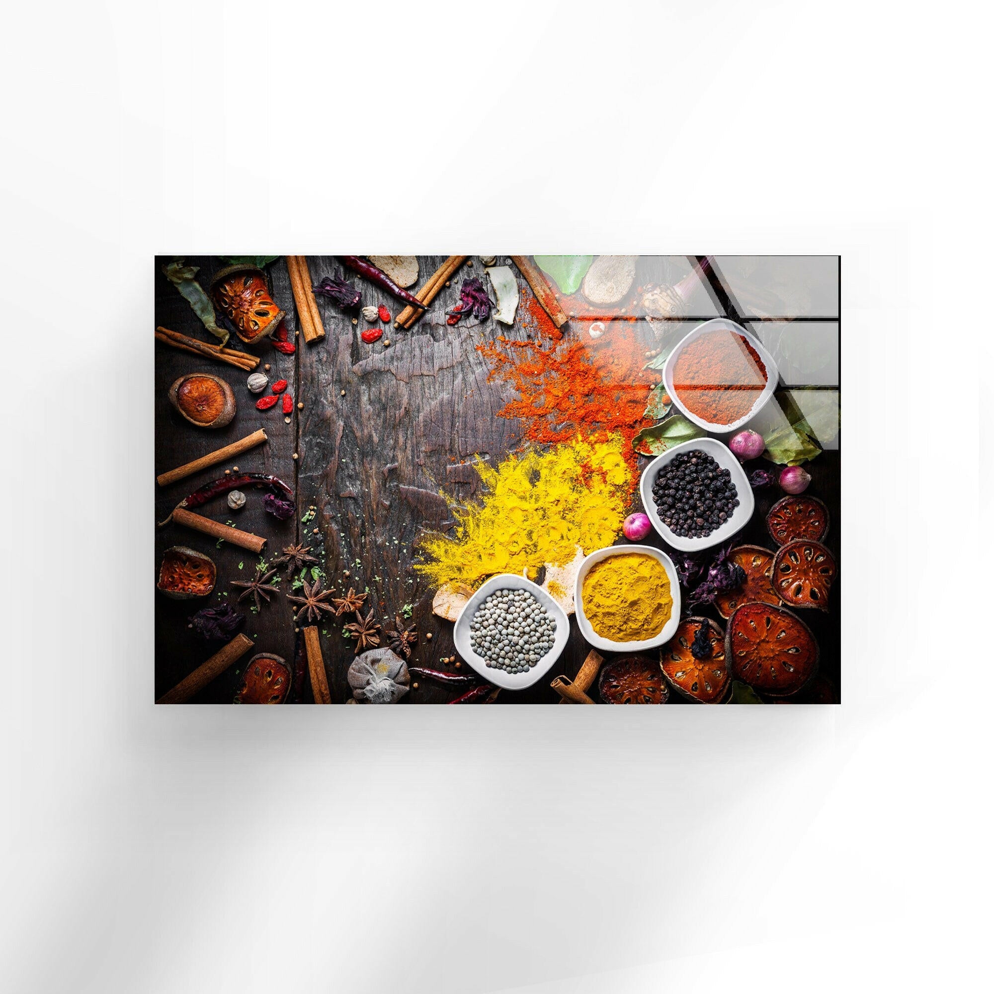 Spices Tempered Glass Wall Art