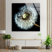 Dandelion Flower Tempered Glass Wall Art
