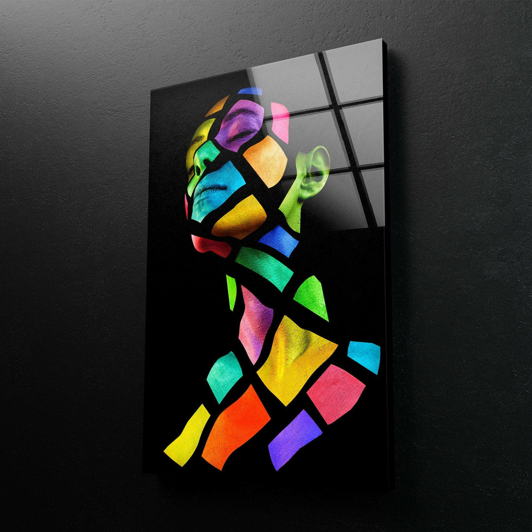Human Face Abstract Tempered Glass Wall Art - MyPhotoStation