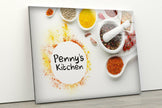 Personalized Kitchen Tempered Glass Wall Art