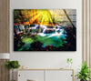 Autumn Landscape in the Forest Tempered Glass Wall Art