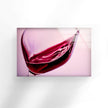 Red Wine Kitchen Decor Tempered Glass Wall Art