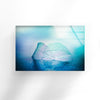 Blue Leaf Tempered Glass Wall Art