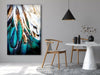 Abstract Feather Tempered Glass Wall Art
