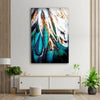 Abstract Feather Tempered Glass Wall Art