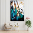Abstract Feather Tempered Glass Wall Art