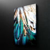 Abstract Feather Tempered Glass Wall Art