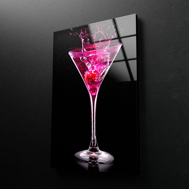Alcoholic Cocktail Tempered Glass Wall Art