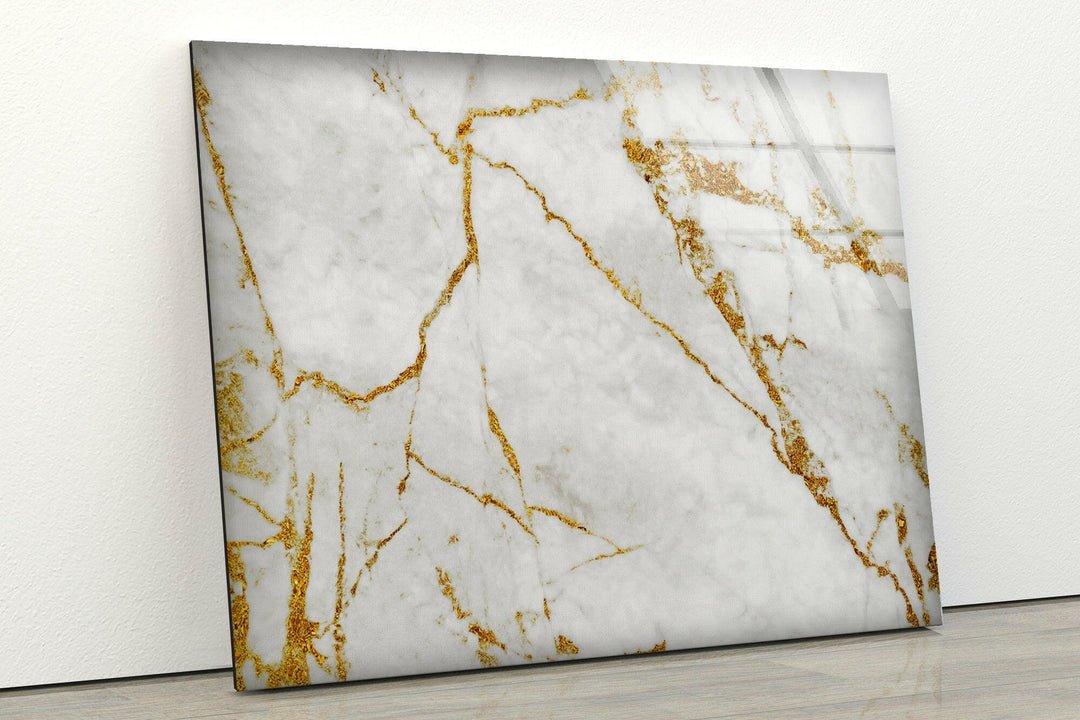 golden alcohol ink Art Prints & Tempered Glass Art